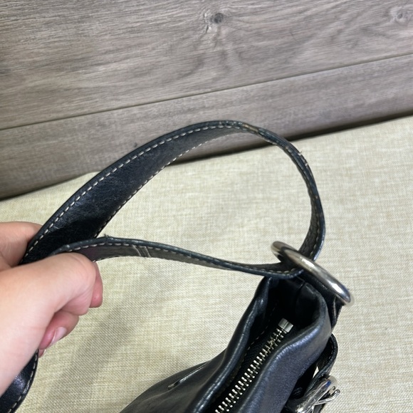 Coach Hobo 1452 Convertible Black Leather Cross Body Bag - Picture 11 of 14